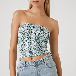 Contour Sculpt Snake Print Tube Top size medium brand new